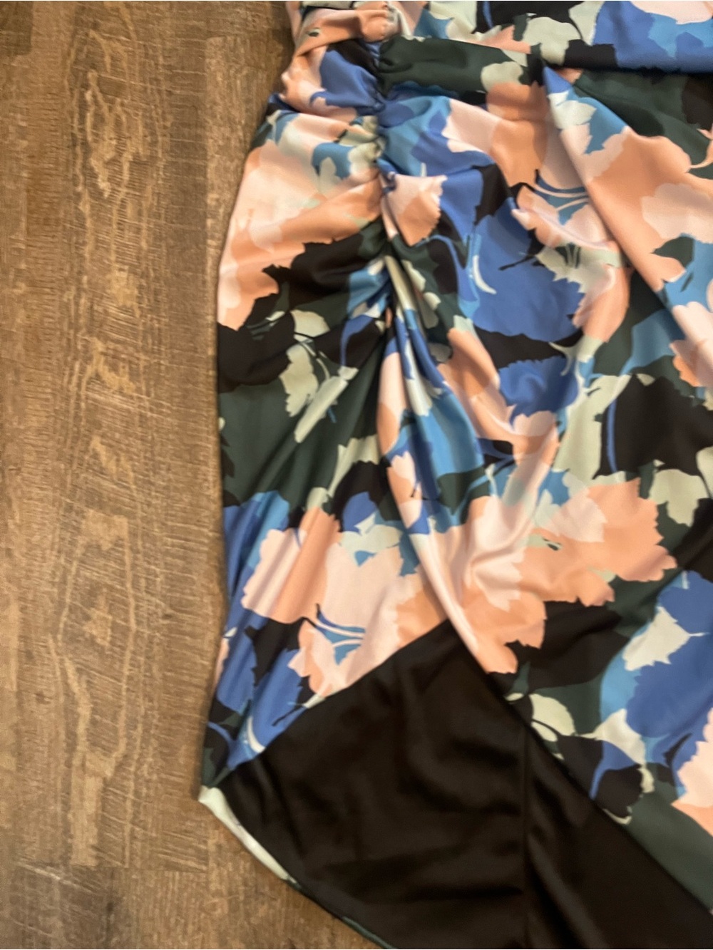 Alexia Admor Women’s XLarge One-Shoulder Dress in Blue and Peach Floral - Picture 6 of 9